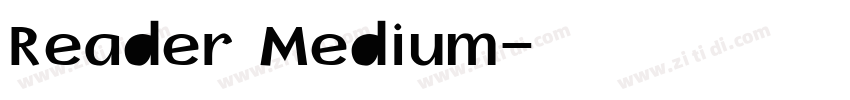 Reader Medium字体转换